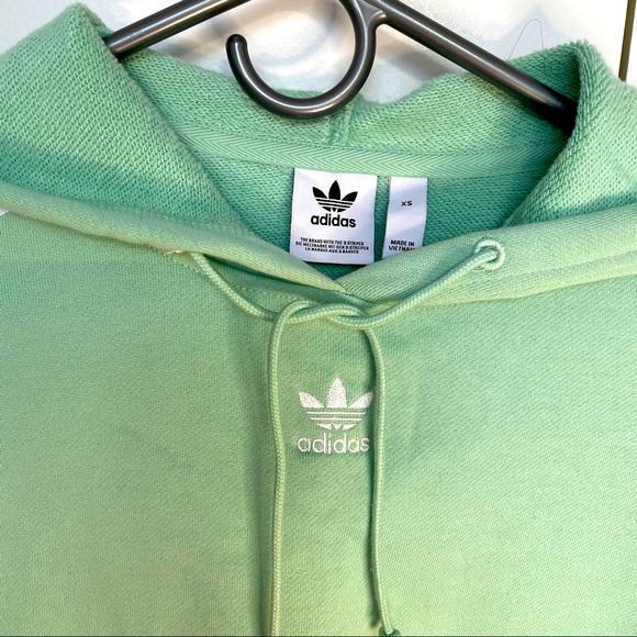 Adidas Crop top Hoodie - Mint, Size XS - Picture 4 of 4